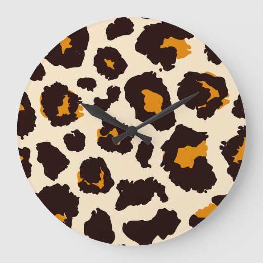 Cheetah huid, dierlijke print textuur. grote klok (Voorkant)