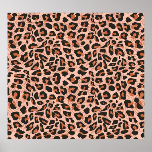 Cheetah huid, levendig naadloos patroon. poster (Voorkant)