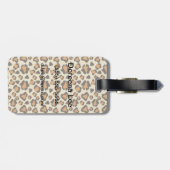 Cheetah huidpatroon bagagelabel (Achterkant horizontaal)