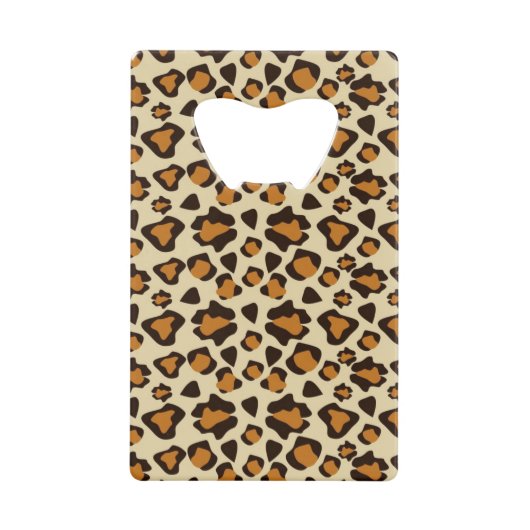 Cheetah huidpatroon creditkaart flessenopener (Voorkant)
