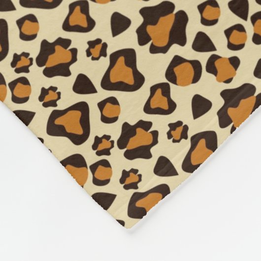 Cheetah huidpatroon fleece deken (Hoek)