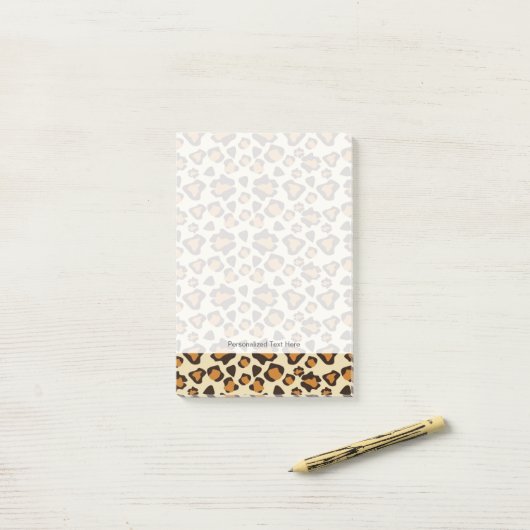 Cheetah huidpatroon post-it® notes (Op bureau)