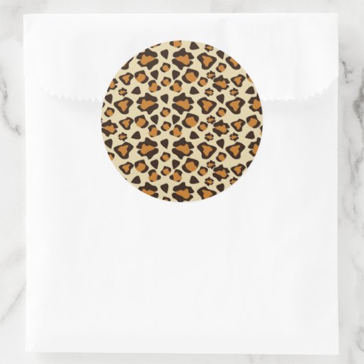 Cheetah huidpatroon ronde sticker (Tas)