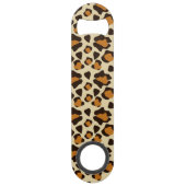 Cheetah huidpatroon speed flessenopener (Achterkant)