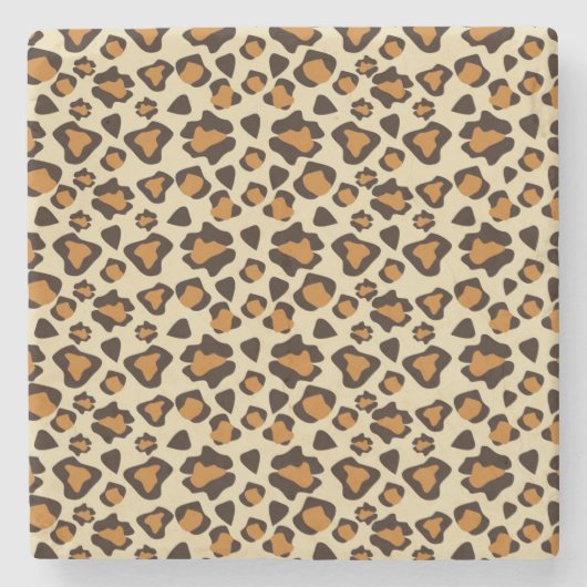 Cheetah huidpatroon stenen onderzetter (Voorkant)