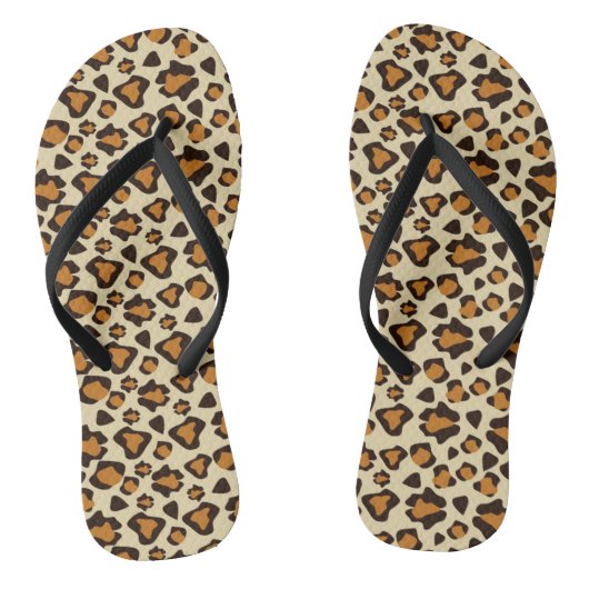 Cheetah huidpatroon teenslippers (Voetbed)