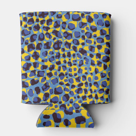 Cheetah huidtextuur, naadloze dierenprint. blikjeskoeler (Achterkant)