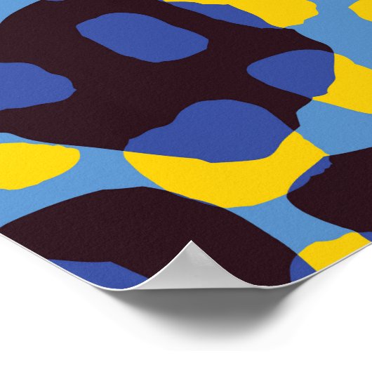 Cheetah huidtextuur, naadloze dierenprint. poster (Hoek)