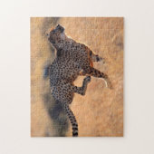 Cheetah in actie, Jigzaag Puzzle Legpuzzel (Verticaal)