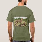 Cheetah in Afrika T-shirt (Achterkant)
