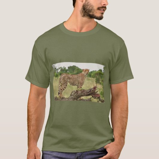 Cheetah in Afrika T-shirt (Voorkant)