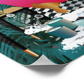 Cheetah in Bad, Dierlijke Badkamer Wandkunst Poster (Hoek)