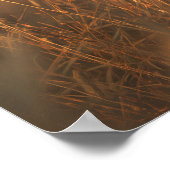 Cheetah in de gouden savanne poster (Hoek)