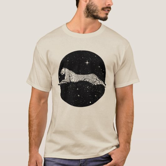 Cheetah in de nacht t-shirt (Voorkant)