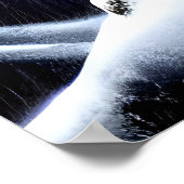 Cheetah in de sneeuwberg | AI Art Poster (Hoek)