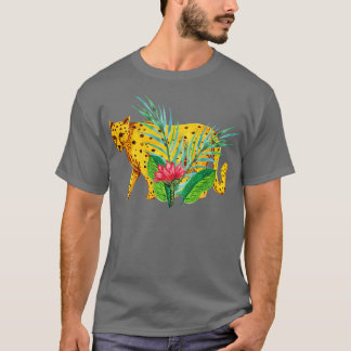 Cheetah in het onkruid t-shirt