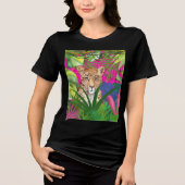 Cheetah in the Grass Tri-Blend Shirt (Voorkant)