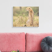 Cheetah in Wild Setting Wrapped Canvas Print (Insitu (Woonkamer))