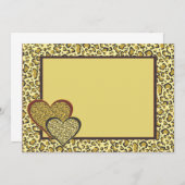 Cheetah Invitation Kaart (Voorkant / Achterkant)