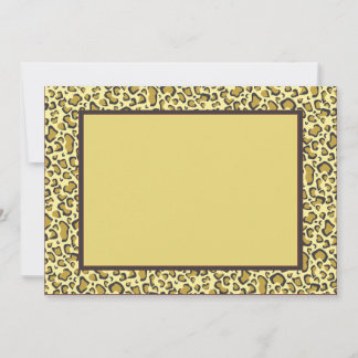 Cheetah Invitation Kaart