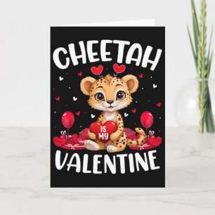 Cheetah Is Mijn Valentijnsdag Love Hearts Cheetah  Kaart