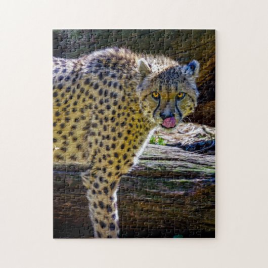 Cheetah Jigzaag Puzzle Legpuzzel (Verticaal)