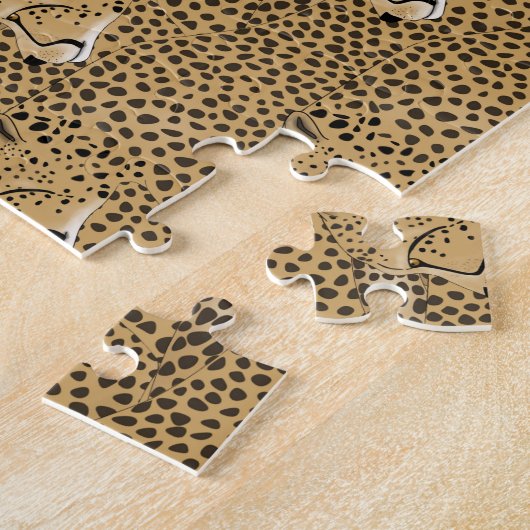 Cheetah Jigzaag Puzzle Legpuzzel (Zijkant)