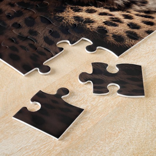 Cheetah Jigzaag Puzzle - Oerwoud Legpuzzel (Zijkant)