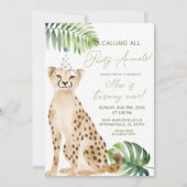 Cheetah jongen savanne verjaardag kaart (Voorkant)