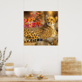 CHEETAH JUST CHILLIN POSTER (Keuken)
