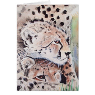 Cheetah-Kaart van Molly Harrison ~ Blank