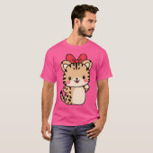 Cheetah Kawaii Ribbon Zoo Dagtrip Jongens Meisjes  T-shirt (Voorkant volledig)