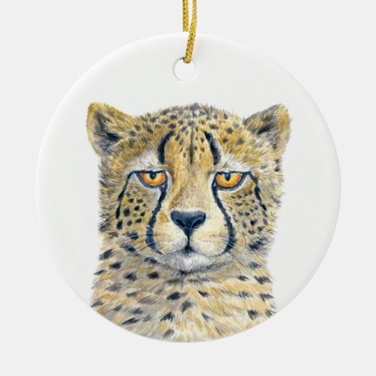 Cheetah Keramisch Ornament (Voorkant)