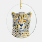 Cheetah Keramisch Ornament (Links)