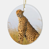 Cheetah Keramisch Ornament (Links)