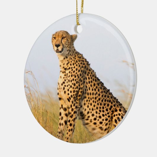Cheetah Keramisch Ornament (Links)
