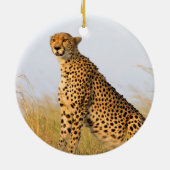 Cheetah Keramisch Ornament (Achterkant)