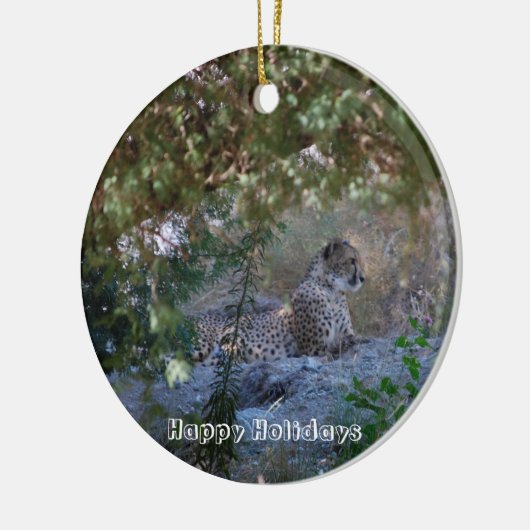 cheetah keramisch ornament (Links)