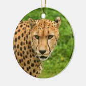 Cheetah Keramisch Ornament (Links)