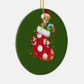 Cheetah Kerstknakking Keramisch Ornament (Rechts)