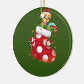 Cheetah Kerstknakking Keramisch Ornament (Links)