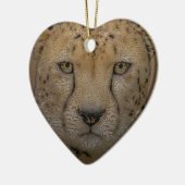 Cheetah kerstversiering keramisch ornament (Links)