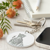 Cheetah key ring sleutelhanger (Voorkant Rechts)