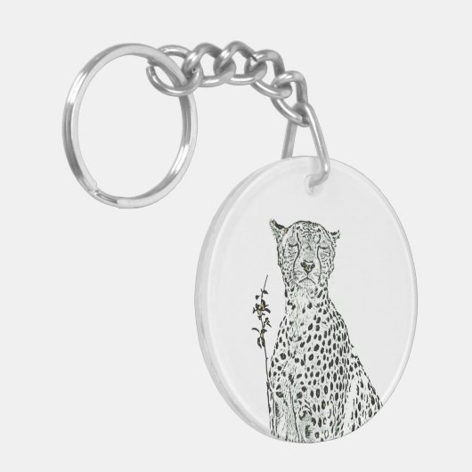 Cheetah key ring sleutelhanger (Voorkant Links)