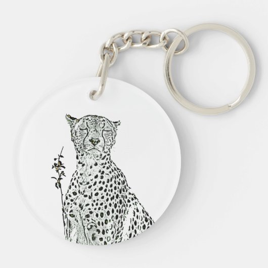 Cheetah key ring sleutelhanger (Achterkant)