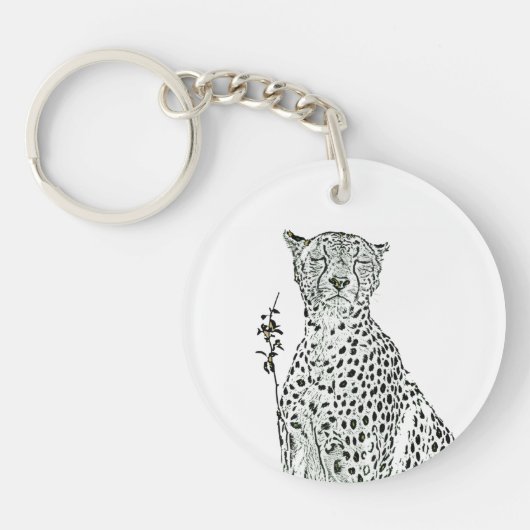 Cheetah key ring sleutelhanger (Voorkant)
