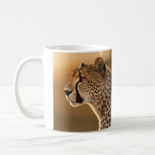 Cheetah koffie mok afrikaans dier wilde dieren gro (Links)