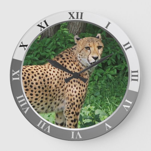 Cheetah Large Clock Grote Klok (Voorkant)