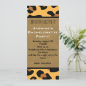 Cheetah Leopard Animal Print Lange uitnodigingen (Staand voorkant)
