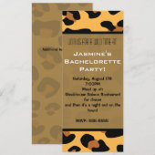 Cheetah Leopard Animal Print Lange uitnodigingen (Voorkant / Achterkant)